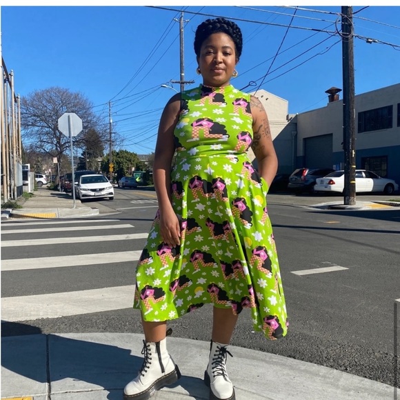 Nooworks Dahlia Dress in Checkered Girls - Picture 4 of 8